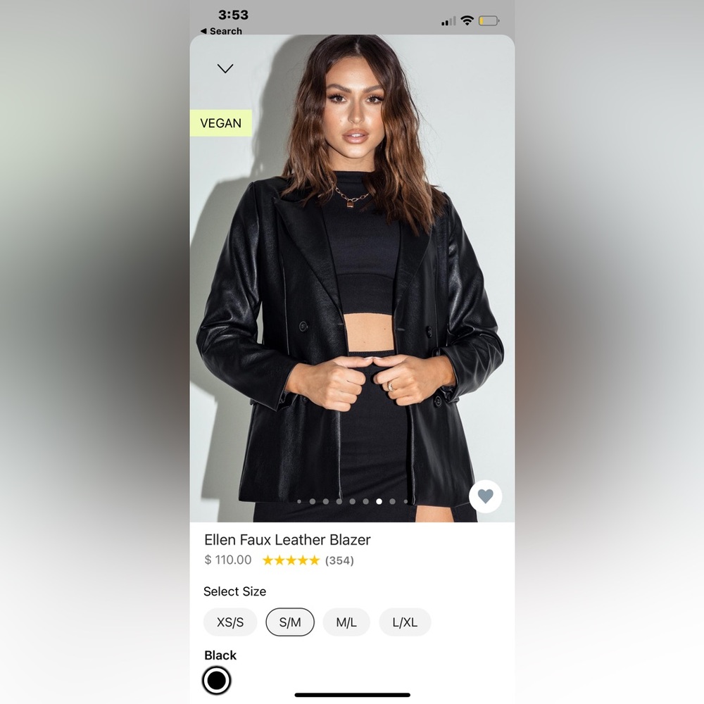 princess polly faux leather blazer